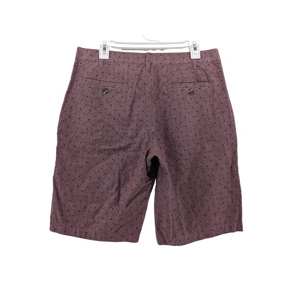 14th & Union Star Print Shorts 32W Red Blue Mens Regular Fit Bermuda Casual Work - Picture 9 of 9